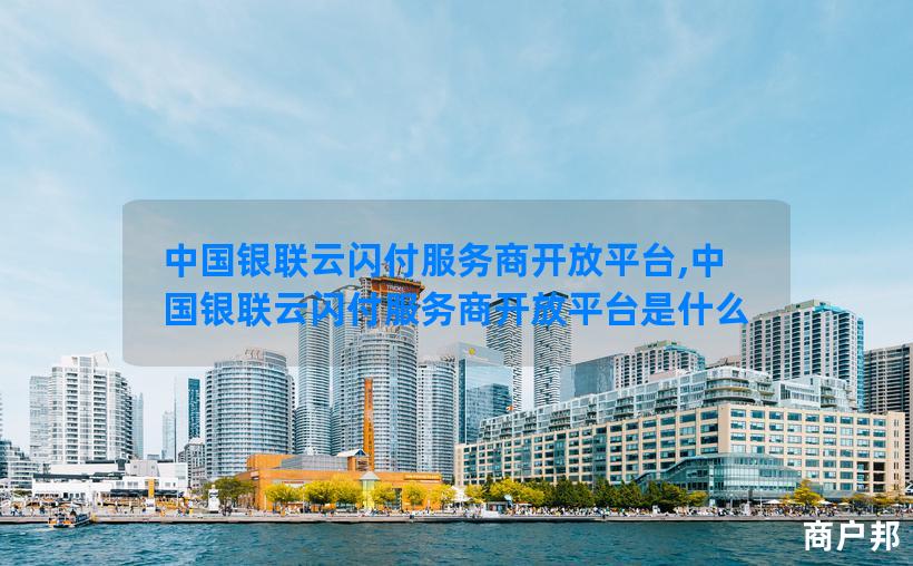 中国银联云闪付服务商开放平台,中国银联云闪付服务商开放平台是什么
