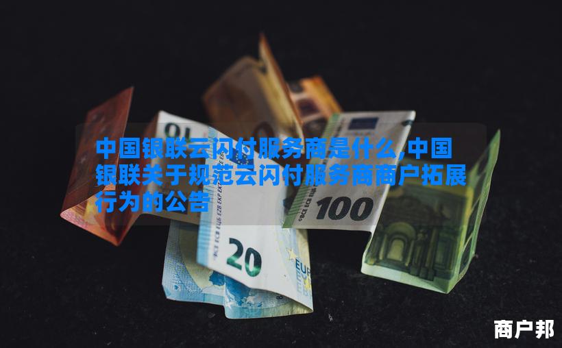 中国银联云闪付服务商是什么,中国银联关于规范云闪付服务商商户拓展行为的公告