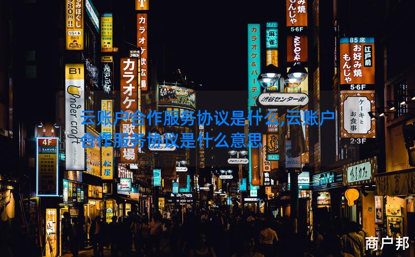 云账户合作服务协议是什么,云账户合作服务协议是什么意思