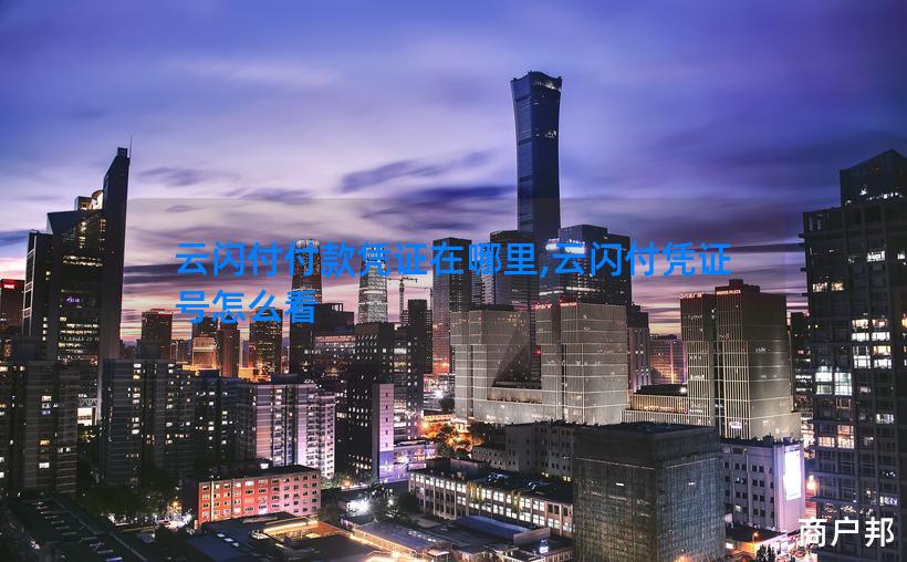 云闪付付款凭证在哪里,云闪付凭证号怎么看