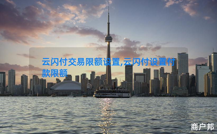云闪付交易限额设置,云闪付设置付款限额