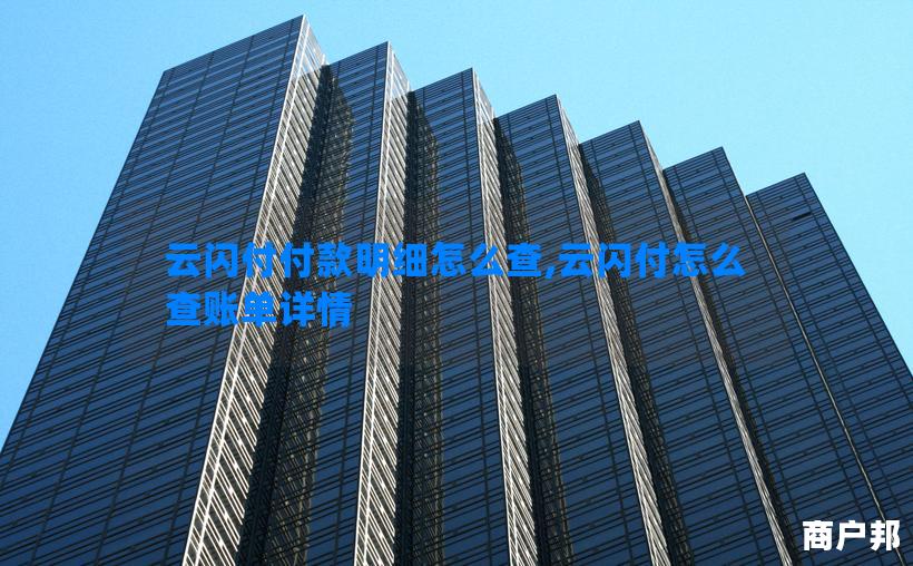 云闪付付款明细怎么查,云闪付怎么查账单详情