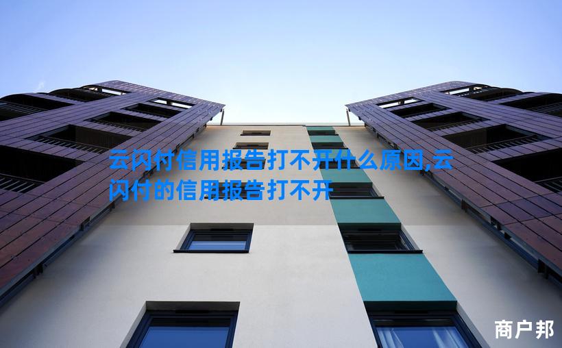 云闪付信用报告打不开什么原因,云闪付的信用报告打不开