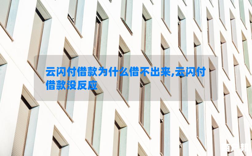 云闪付借款为什么借不出来,云闪付借款没反应