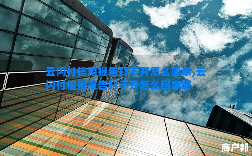 云闪付信用报告打不开怎么回事,云闪付信用报告打不开怎么回事呀