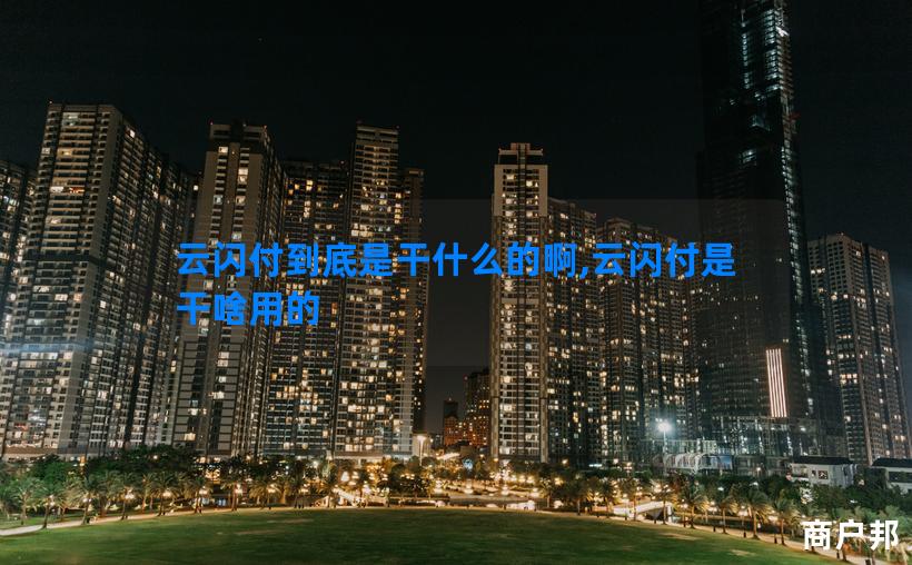 云闪付到底是干什么的啊,云闪付是干啥用的