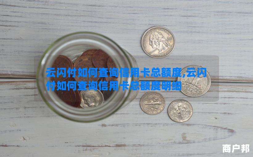 云闪付如何查询信用卡总额度,云闪付如何查询信用卡总额度明细