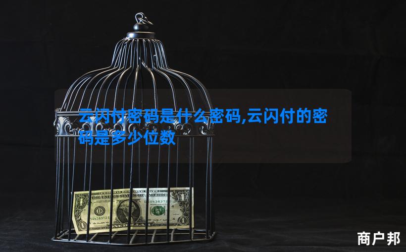 云闪付密码是什么密码,云闪付的密码是多少位数
