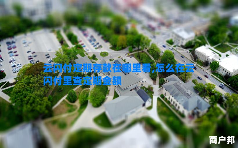 云闪付定期存款在哪里看,怎么在云闪付里查定期金额