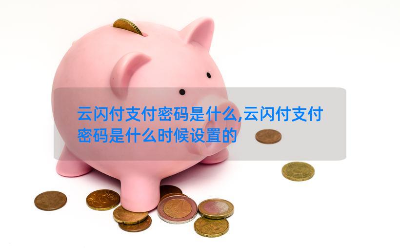 云闪付支付密码是什么,云闪付支付密码是什么时候设置的