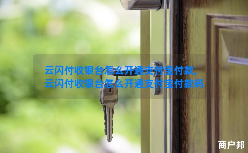 云闪付收银台怎么开通支付宝付款,云闪付收银台怎么开通支付宝付款码