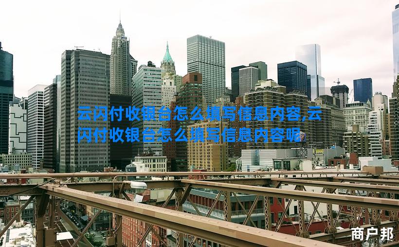 云闪付收银台怎么填写信息内容,云闪付收银台怎么填写信息内容呢