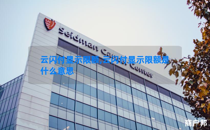 云闪付显示限额,云闪付显示限额是什么意思