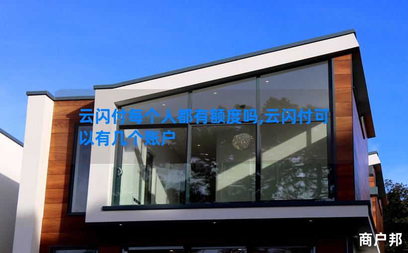云闪付每个人都有额度吗,云闪付可以有几个账户