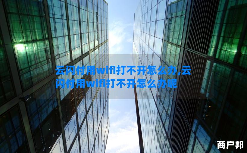 云闪付用wifi打不开怎么办,云闪付用wifi打不开怎么办呢