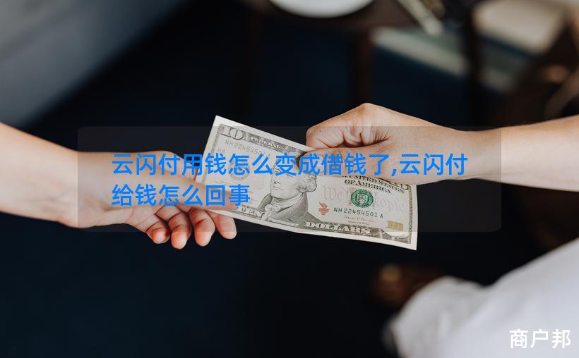 云闪付用钱怎么变成借钱了,云闪付给钱怎么回事