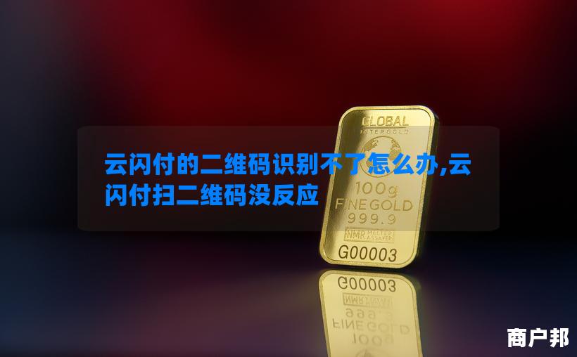 云闪付的二维码识别不了怎么办,云闪付扫二维码没反应