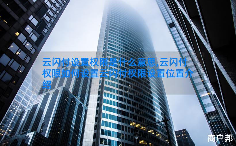 云闪付设置权限是什么意思,云闪付权限如何设置云闪付权限设置位置介绍