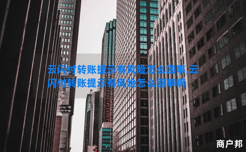 云闪付转账提示有风险怎么回事,云闪付转账提示有风险怎么回事啊