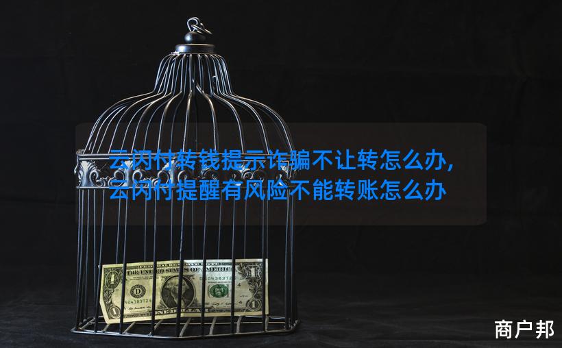 云闪付转钱提示诈骗不让转怎么办,云闪付提醒有风险不能转账怎么办