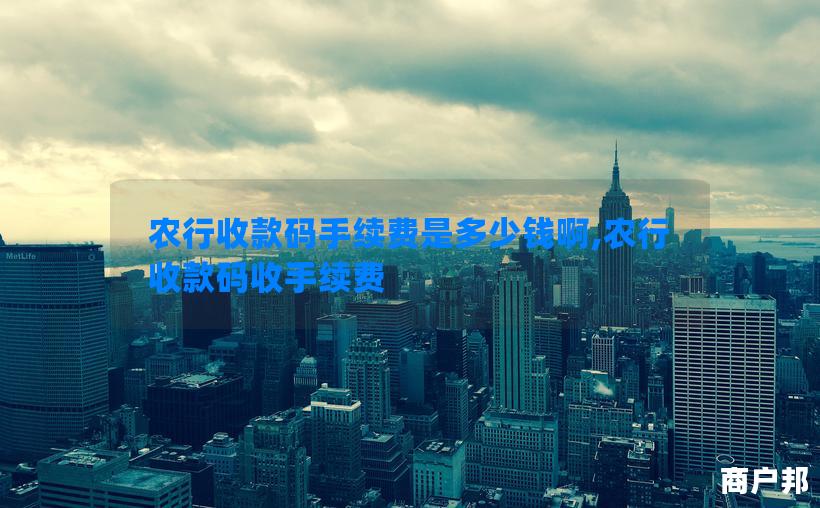 农行收款码手续费是多少钱啊,农行收款码收手续费