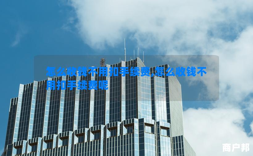 怎么收钱不用扣手续费,怎么收钱不用扣手续费呢