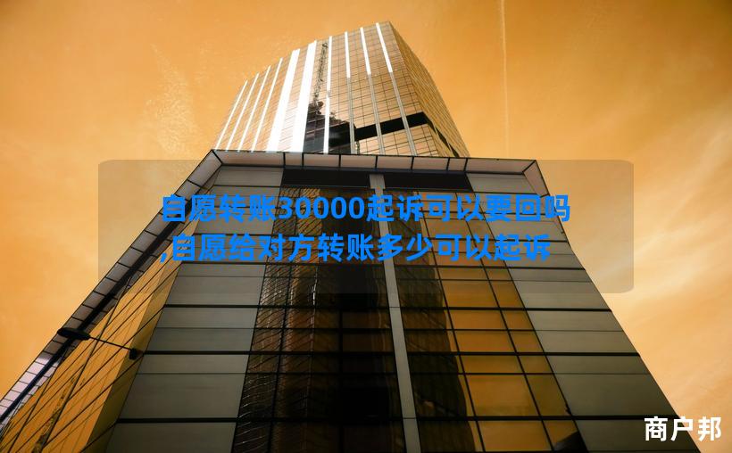 自愿转账30000起诉可以要回吗,自愿给对方转账多少可以起诉