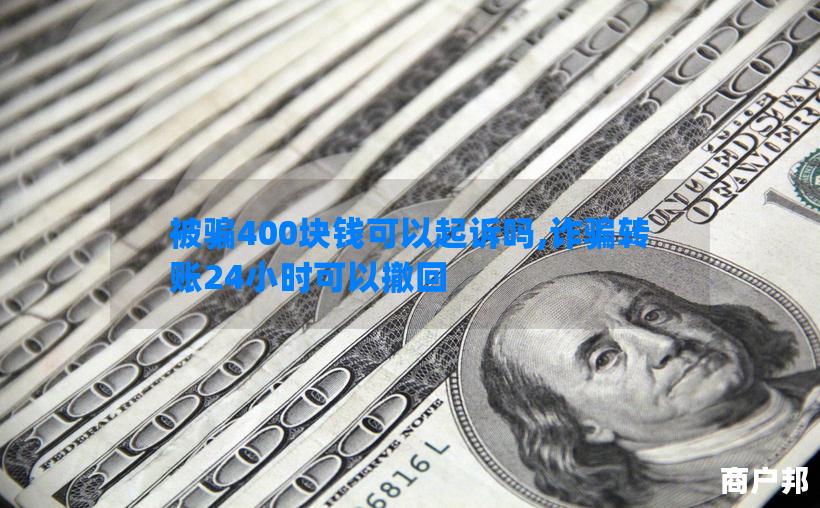 被骗400块钱可以起诉吗,诈骗转账24小时可以撤回