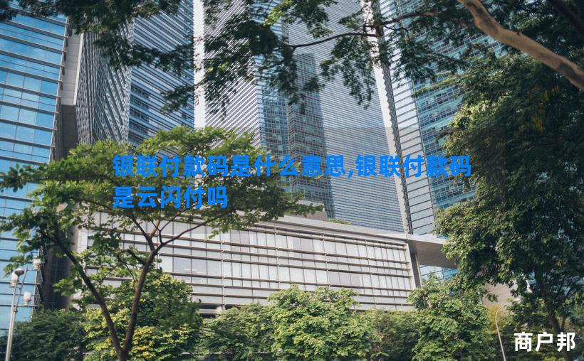 银联付款码是什么意思,银联付款码是云闪付吗